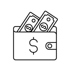 Wallet Vector icon which is suitable for commercial work and easily modify or edit it

