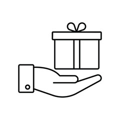Give Gift Vector icon which is suitable for commercial work and easily modify or edit it

