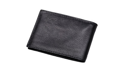 men's leather wallet on isolated white background.