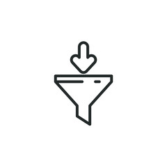 simple vector icon filter editable. isolated on white background. 