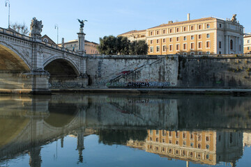 Obraz premium Roma , lungotevere Ponte