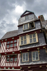 Fototapeta premium Morlaix. Maisons à colombages dans le centre historique de la ville. Finistère. Bretagne 