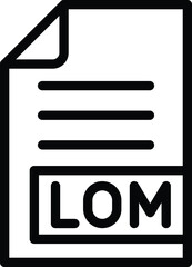 LOM Vector Icon Desing Illustration