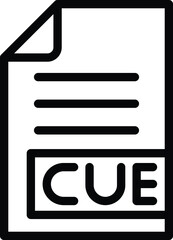 CUE Vector Icon Desing Illustration