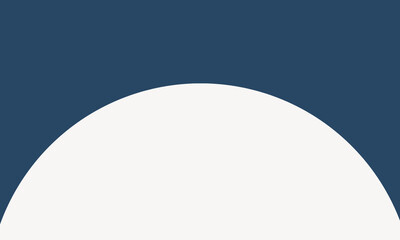 blue background with white semi-circle below