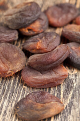 dark dried apricots of large size