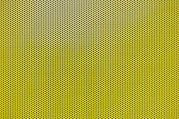metal grate or perforated sheet metal painted yellow - obrazy, fototapety, plakaty