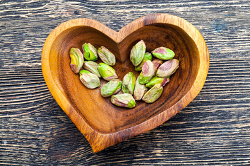 delicious fried salted pistachio nuts