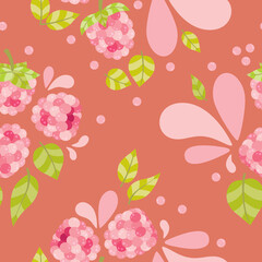 Raspberry Boom Seamless Surface Pattern Design