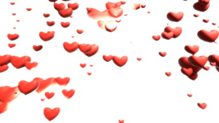 ハート 赤 バレンタイン ラブリー 白背景 [別Verあり]