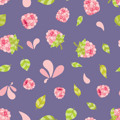 Raspberry Boom Seamless Surface Pattern Design