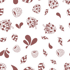 Raspberry Boom Seamless Surface Pattern Design