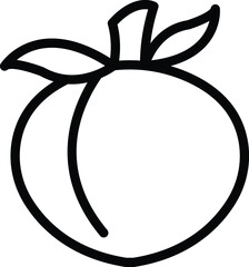 Peach Vector Icon Design Illustration