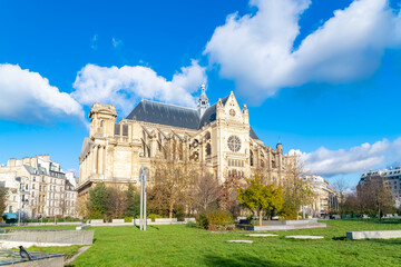 Paris, the Saint-Eustache church, in the historic center 
