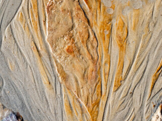structures in sand on beach