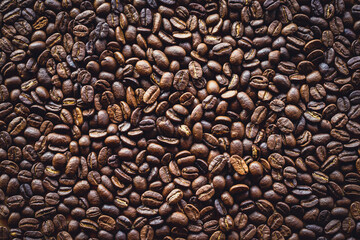 Background of Roasted coffee beans 