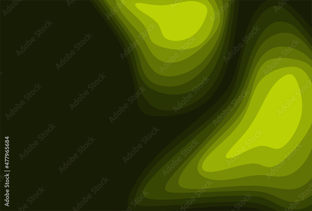 Aufkleber abstract background with green gradient circle pattern and some copy space area