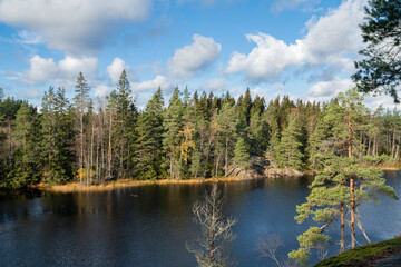 Fototapeta na wymiar View of The Lake Stortrasket, Vasterby Outdoor Recreation Area, Raseborg, Finland