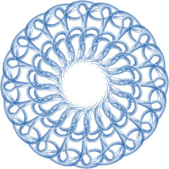 guilloche rosette isolated on white