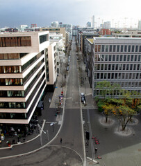 Cityscape of modern buildings from the top