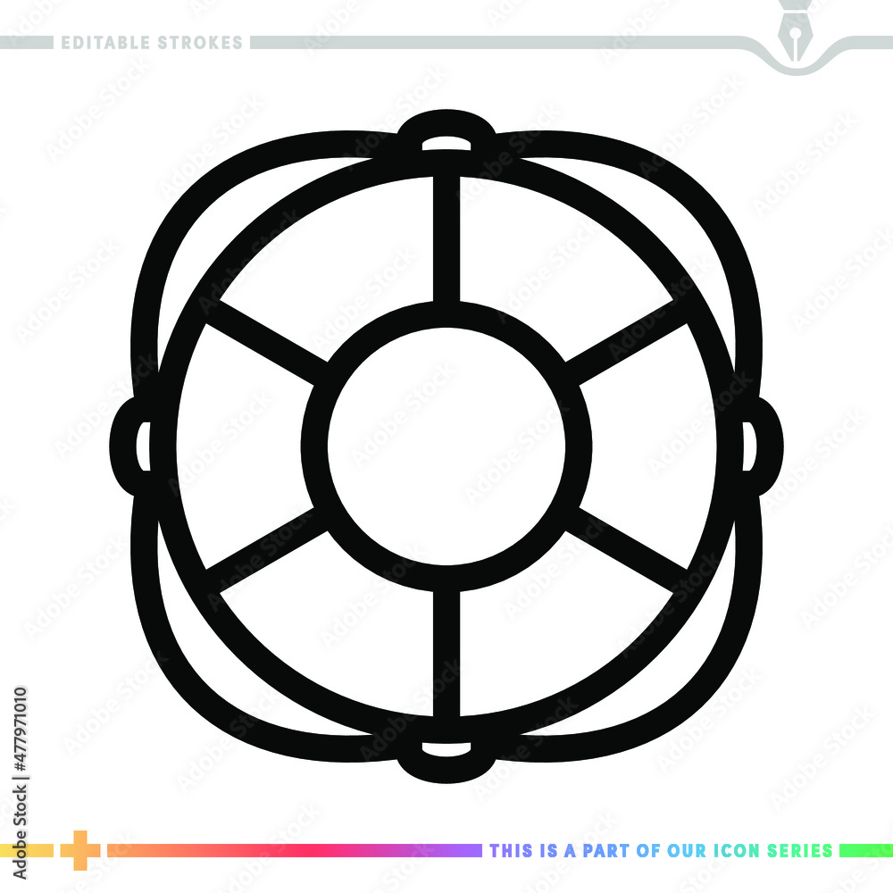 Poster line icon for helping clients illustrations with editable strokes. this vector graphic has customiza