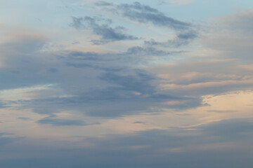 Fototapeta na wymiar Beautiful Dutch cloud splendor with soft pastel colors