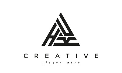 HUK creative tringle letters logo design