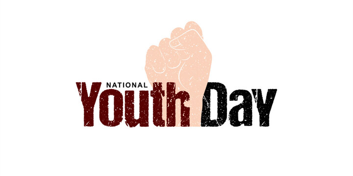 Conceptual Template Design for National Youth Day, also known as Vivekananda Jayanti. Editable Illustration of Youth Fist.