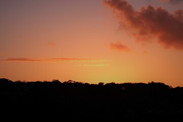 sunset over the mountains