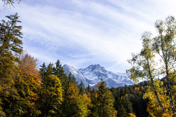 Zugspitze vom Eibsee in Grainau, Bayern