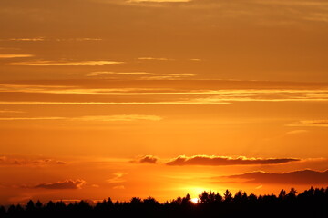 Sunset in the mountains