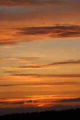 Sunset in the mountains