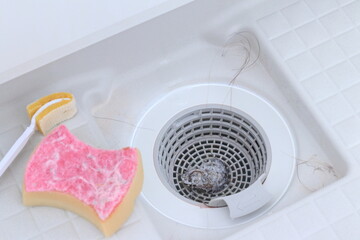 風呂掃除での排水口