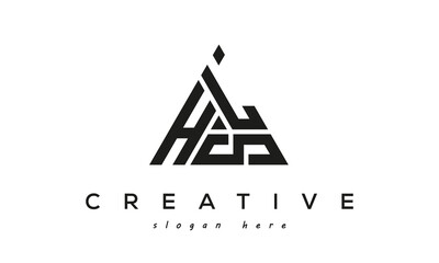 HLS creative tringle letters logo design