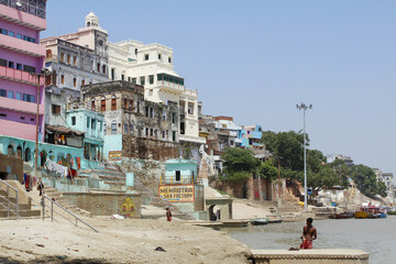 Obraz premium View of Lal ghat, Varanasi, India