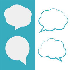 Speech bubbles isolated vector set. Cloud bubble speech for communication