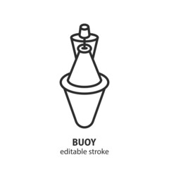 Buoy vector line icon. Editable stroke.