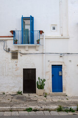 Fototapeta na wymiar A nook of the historic town of Ostuni, Apulia in South Italy.