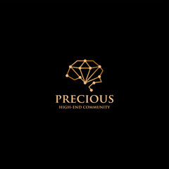 Minimalist design PRECIOUS diamond logo design