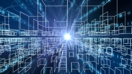 デジタル営業　在宅勤務　テレワーク　IoTによる大都市のデジタル化 背景画像のイメージ