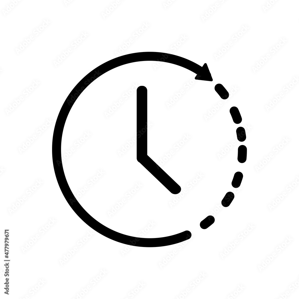 Poster clock icon in trendy flat style isolated on background. clock icon page symbol for your web site des