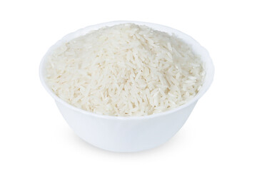 Bowl of Rice isolated on White Background