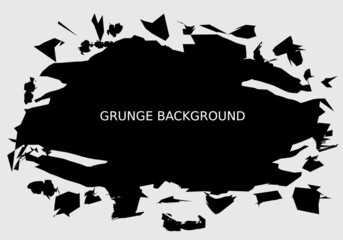 Black rectangle vector grunge background for design template