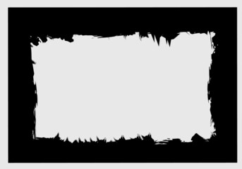 Obraz premium Black rectangle vector grunge background for design template