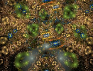 Imaginatory fractal abstract background Image
