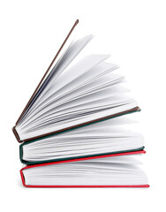 Flying book isolated on white background