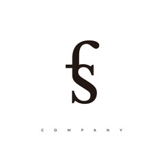 Initial FS Logo Design Vector