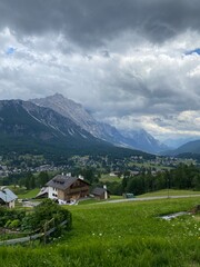 Fototapeta na wymiar dolomites Alps travel. Smartphone photos