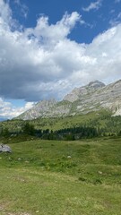 Fototapeta na wymiar dolomites Alps travel. Smartphone photos