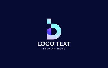 B Logo, B Letter Design Vector Illustration Modern Monogram icon.